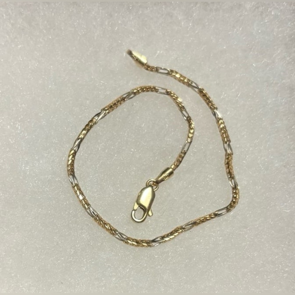 14k white and yellow gold bracelet - Picture 2 of 6